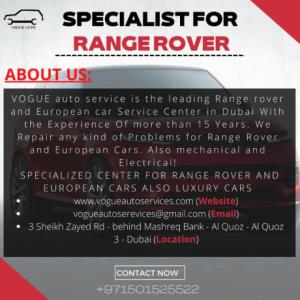 Range Rover and Mercedes repair services workshop garage in Dubai