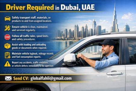 Driver Required in Dubai