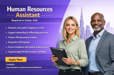 Human Resources Assistant Required in Dubai