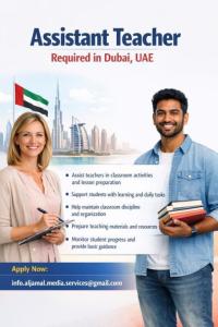 Assistant Teacher Required in Dubai