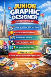 Junior Graphic Designer Required in Dubai
