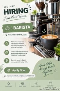 Barista Required in Dubai