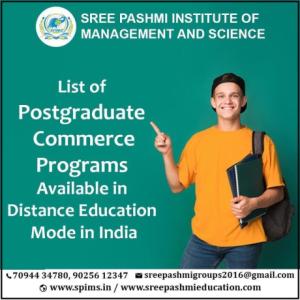 List of Postgraduate Commerce Programs Available in Distance Education