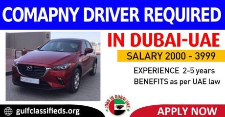 COMAPNY DRIVER REQUIRED IN DUBAI