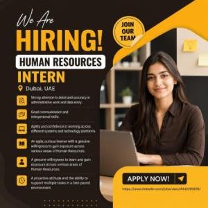 Human Resources Intern Required in Dubai