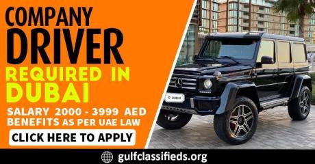 COMPANY DRIVER REQUIRED IN DUBAI