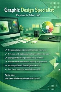 Graphic Design Specialist Required in Dubai
