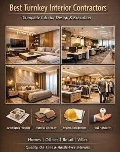 Best Turnkey Interior Contractors – Complete Interior Design & Execution