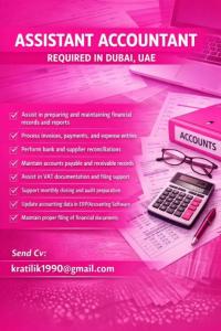 Assistant Accountant Required in Dubai