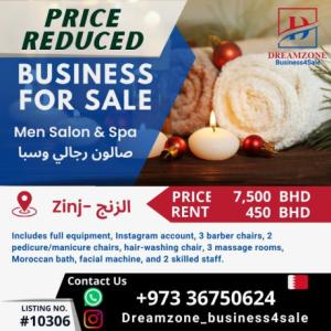 **Men's Salon and Spa Business for Sale in Zinj Area**