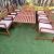 Ikea outdoor extendable dining table with 8 armchairs