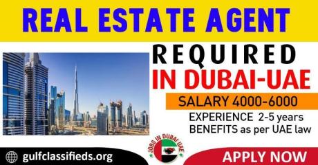 REAL ESTATE AGENT REQUIRED IN DUBAI