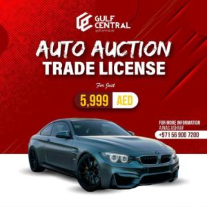 Get your Auto Auction Trade License in Dubai with Gulf Central today!
