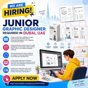 Junior Graphic Designer Required in Dubai