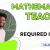 Mathematics Teacher Required in Dubai