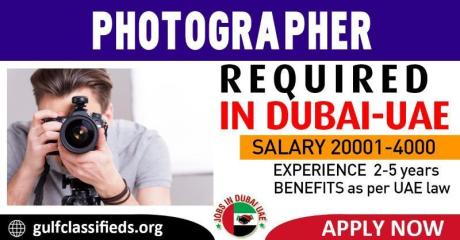 PHOTOGRAPHER REQUIRED IN DUBAI