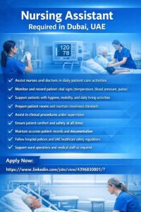 Nursing Assistant Required in Dubai