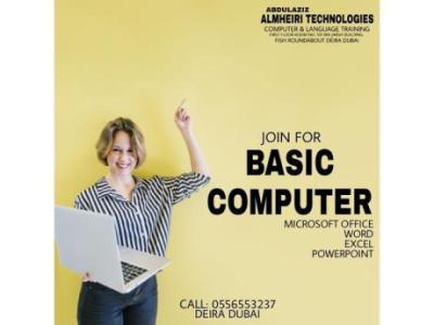 basic Computer Course now just for 500 Aed Deira