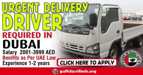 URGENT DELIVERY DRIVER REQUIRED IN DUBAI