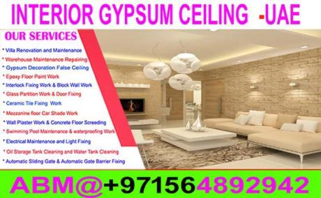 Gypsum Decoration & Painting Contractor Ajman Dubai Sharjah