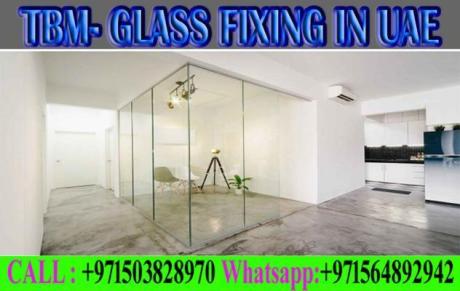Glass fixing contractor Ajman Dubai Sharjah Ras al Khaima