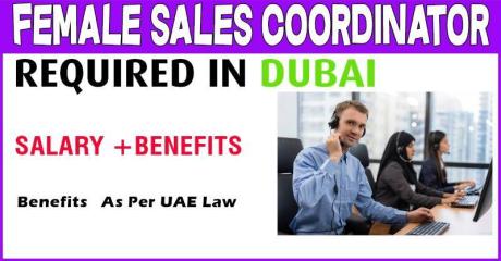 Female Sales Coordinator Required in Dubai