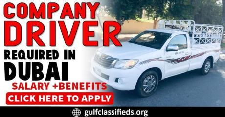 COMPANY DRIVER REQUIRED IN DUBAI