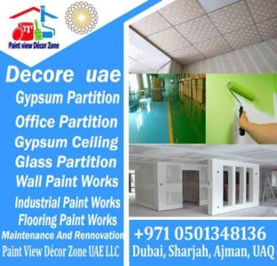 Gypsum ceiling & Partiton Works Company Dubai