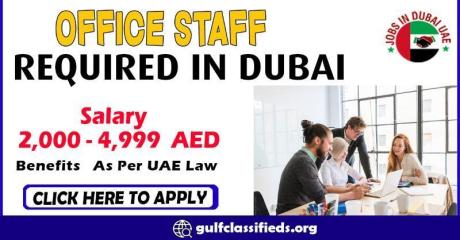 OFFICE STAFF REQUIRED IN DUBAI