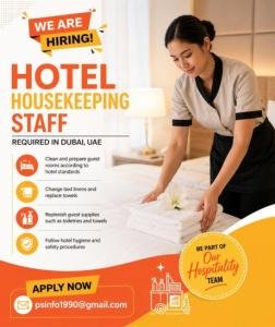 Hotel Housekeeping Staff Required in Dubai