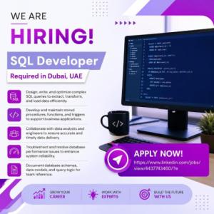 SQL Developer Requried in Dubai