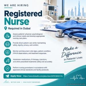 Registered Nurse Required in Dubai