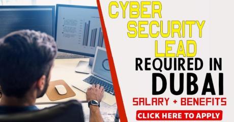 Cyber Security Lead(CISSP) Required in Dubai