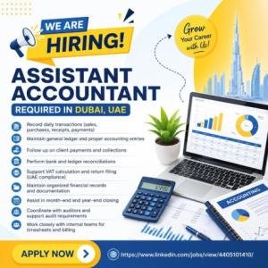 Assistant Accountant Required in Dubai