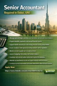 Senior Accountant Required in Dubai