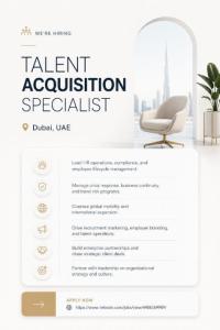 Talent Acquisition Specialist Required in Dubai