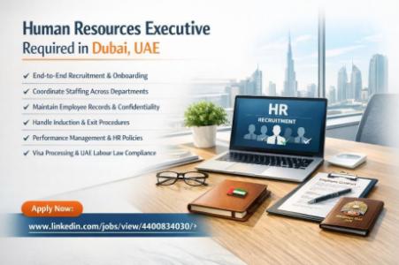 Human Resources Executive Required in Dubai
