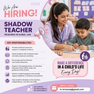 Shadow Teacher Required in Dubai