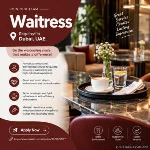 Waitress Required in Dubai