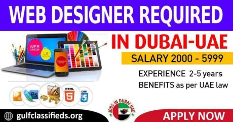 WEB DESIGNER REQUIRED IN DUBAI