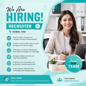Recruiter Required in Dubai