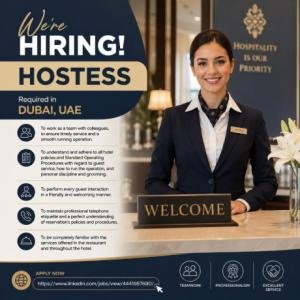 Hostess Required in Dubai