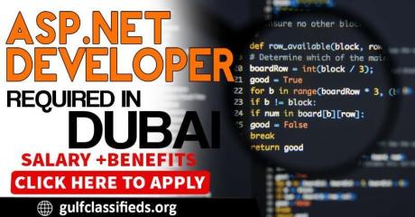 ASP.NET DEVELOPER REQUIRED IN DUBAI