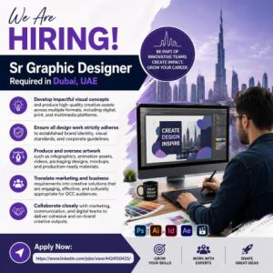Sr Graphic Designer Required in Dubai