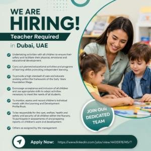 Teacher Required in Dubai