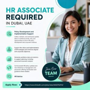 HR Associate Required in Dubai