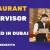 Restaurant Supervisor Required in Dubai