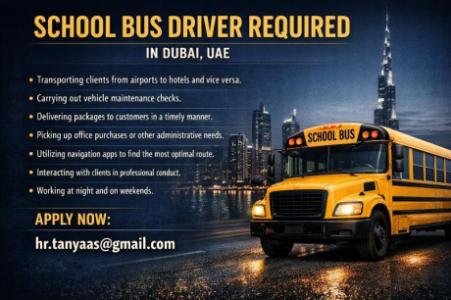School Bus Driver Required in Dubai