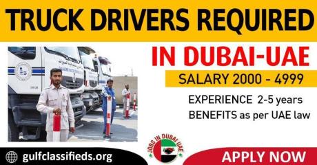 TRUCK DRIVERS REQUIRED IN DUBAI