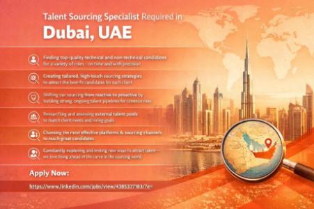 Talent Sourcing Specialist Required in Dubai